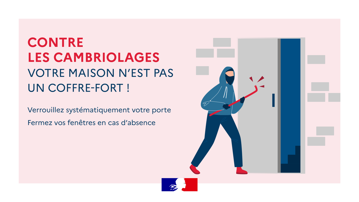 Prefet83's tweet photo. #ContreLesCambriolages |🏘 Si vous constatez une #effraction à votre domicile, adoptez les bons #réflexes ⤵
👮♂️ Contactez immédiatement la @PoliceNat83 ou la @Gendarmerie_83 la plus proche de chez vous.
ℹ Les conseils 👉https://t.co/KpoOB5O8cf https://t.co/rQ0fri6vXS