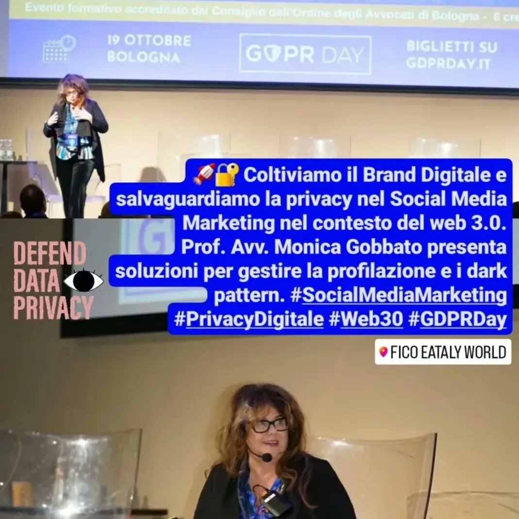 MonicaGobbato's tweet photo. Anche quest'anno ho partecipato al #GDPRDay  con 2 https://t.co/wvW3CZXiYF 1 su #DPIA del nuovo #gdprday Community e la 2 su un tema che mi appassiona da sempre #profilazione #branddigitale #marketing Inoltre 1 piccolo corner con  @PrivacyAcademy #privacyacademy https://t.co/WO06WTnb41