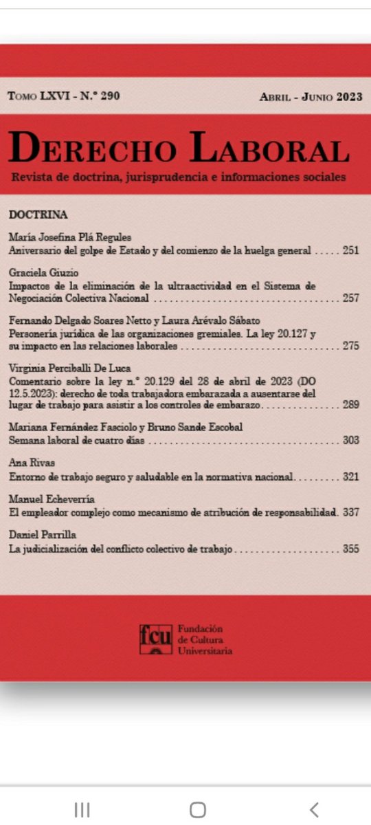 DrM_Echeverria's tweet photo. Comparto nueva rev Der Lab, con la gran alegría de que se publica un nuevo trabajo de nuestra autoría,  esta vez sobre el Empleador complejo https://t.co/uJg9IfMy2F