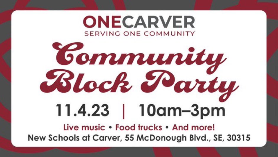 MrGuilford_RISE's tweet photo. #ONECARVER @APSSylvanHills community, it’s almost that time again! Please join us for the Community Block Party on November 4th! #SylvanREADY🟡⚫️ https://t.co/JjQaJs5Ba8