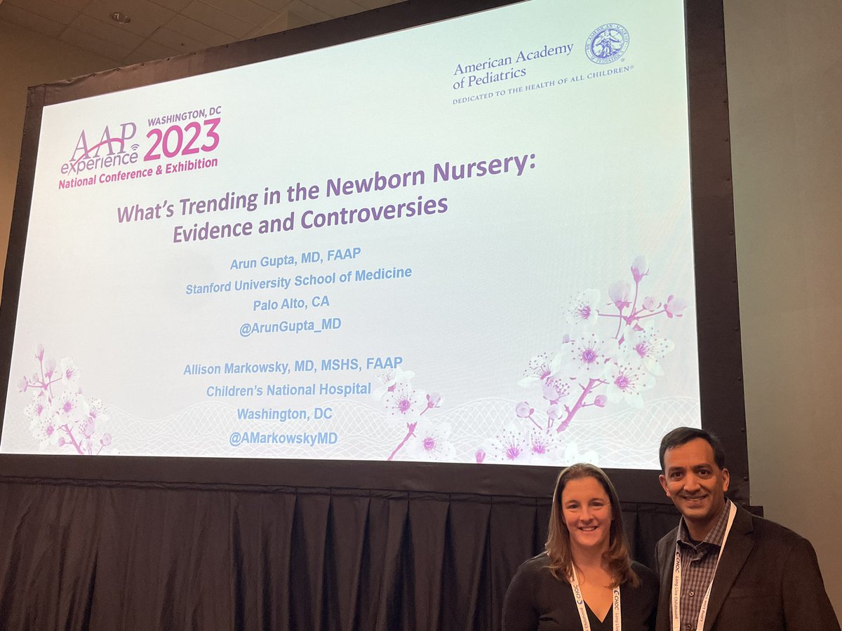 Enjoyed giving this talk on “What’s Trending in the Newborn Nursery” with my @Newborn_PHM colleague @AMarkowskyMD to this packed house at #AAPNCE2023!