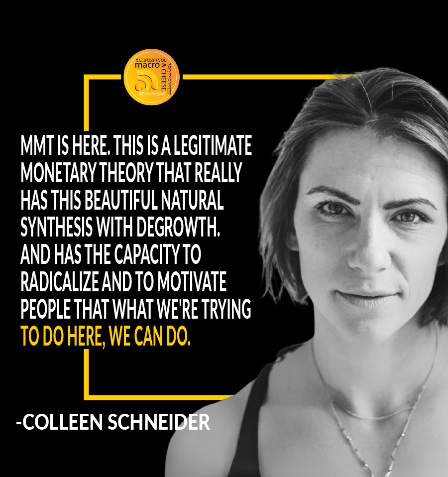 CheeseMacro's tweet photo. @ColleenFights &amp; @christopher_olk discuss the revolutionary potential of #MMT &amp; #degrowth. They are co-authors with @jasonhickel of How to Pay for Saving the World: Modern Monetary Theory for a Degrowth Transition.

#ecosocialism #neoliberalism

https://t.co/bAy8r91KDc https://t.co/ReBSfEgAT2
