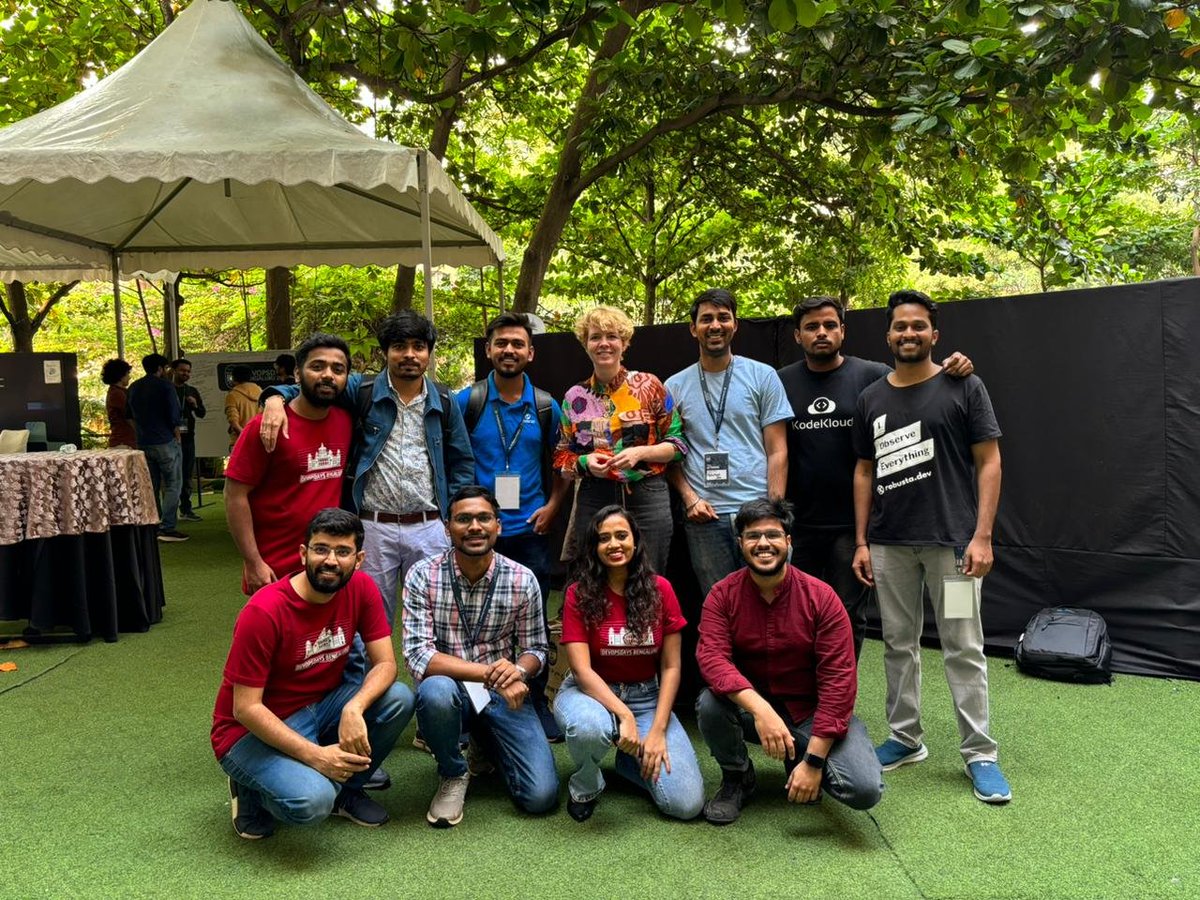 DevtronL's tweet image. DevOpsDays Bengaluru: That&apos;s a wrap!✨

We had an incredible time filled with eye-opening talks, networking with amazing minds &amp;amp; conversations that will stay with us🚀

Cheers🥂

#DevOpsDays @devopsdays_blr @abhinavd26 @iasluhar @DevOpsBarbie @ghumare64 @_nancychauhan @sangamtwts