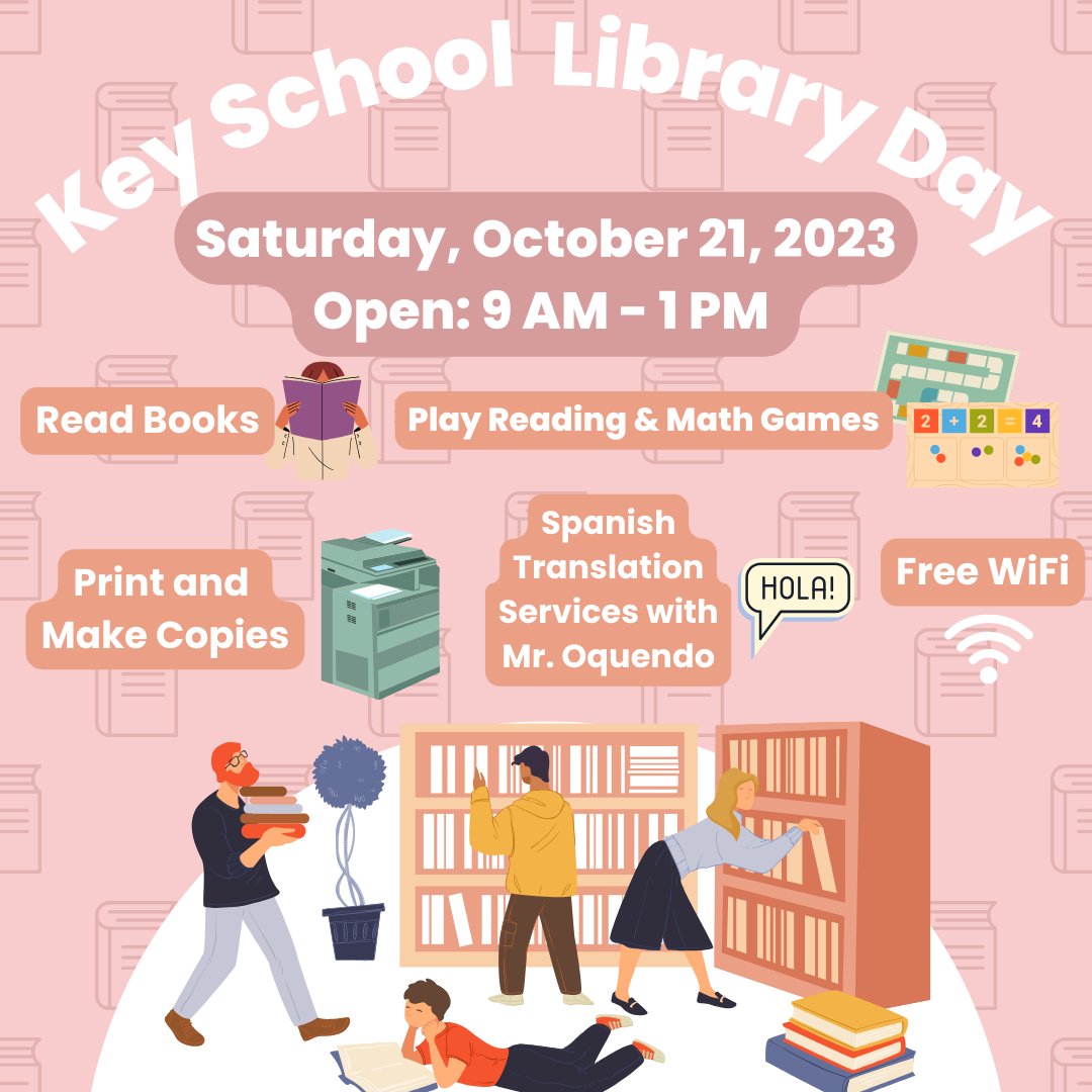 KeySchoolPHL's tweet photo. Saturdays at @KeySchoolPHL! 📚
@fundPHLschools @PHLschools @LeadersPHL @FreeLibrary @SDP_Grants #sdp #literacy #math #library #philadelphia #community #genius #joy #fertileground https://t.co/kBGVNm3VuA