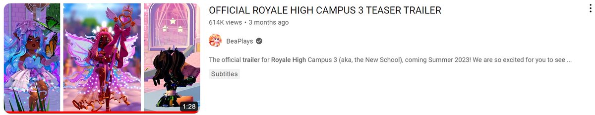 OFFICIAL ROYALE HIGH CAMPUS 3 TEASER TRAILER 