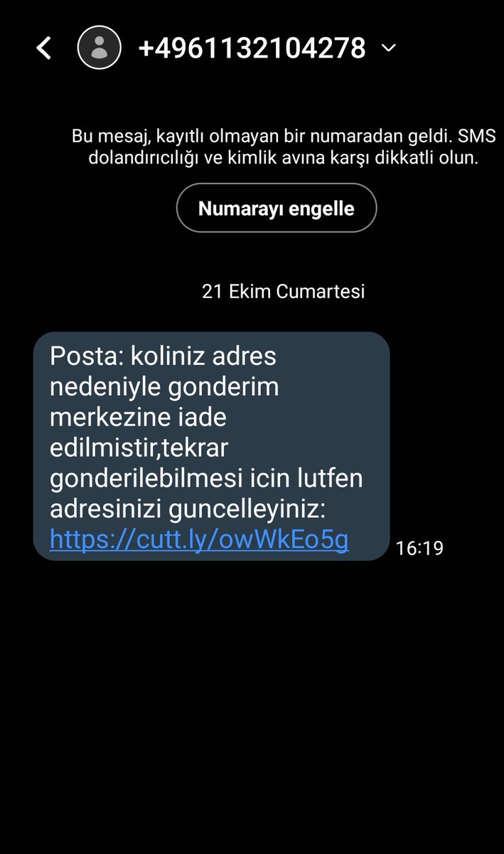 Aylarca böyle numaralardan bahis mesajları alıyorum. Engellediğim 100. Numara. Şimdi de böyle bir metinle karşımdalar. Kafaya koydular dolandıracaklar beni 😱