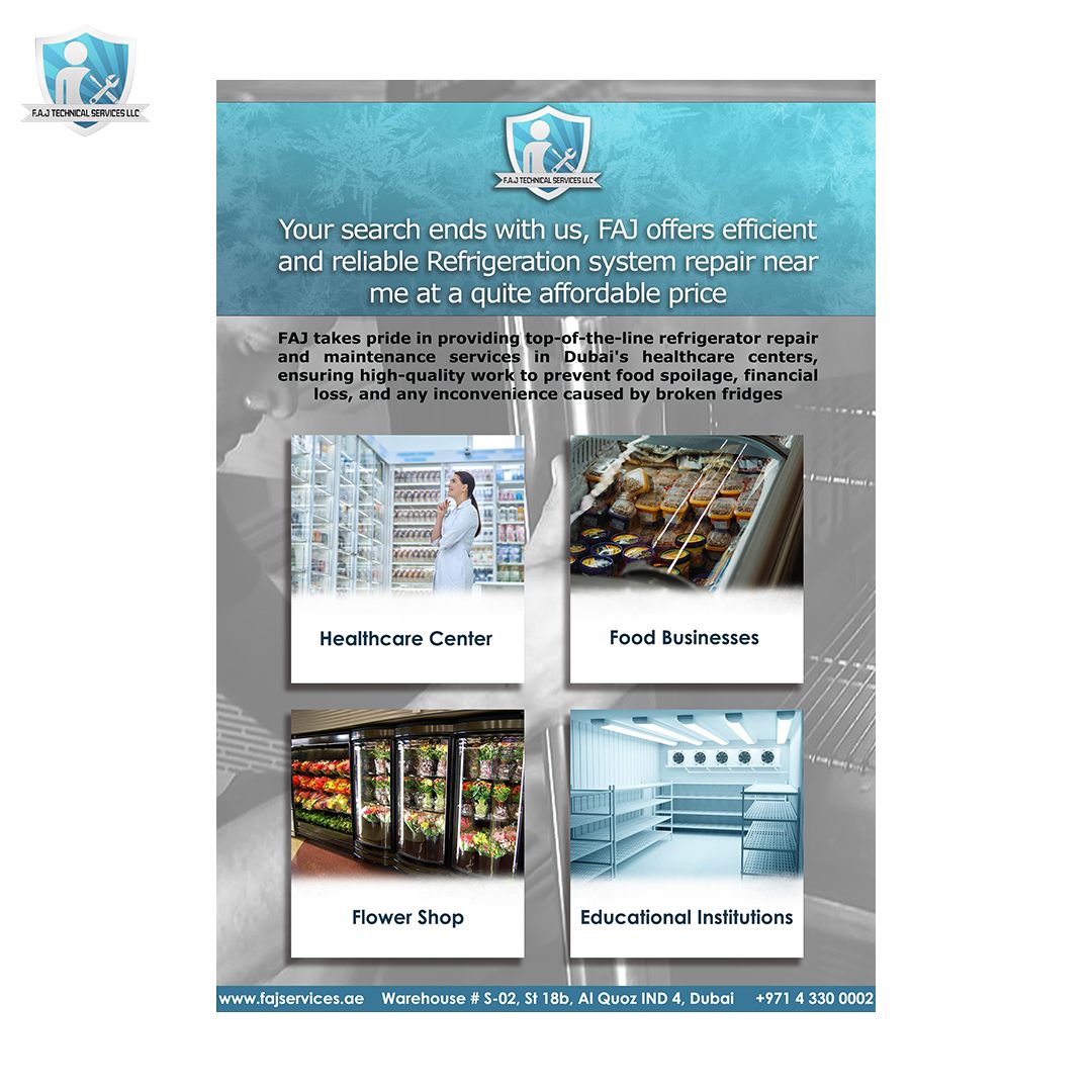 FAJTechnical's tweet image. Is your fridge feeling frosty or your cooler acting up? We've got the coolest solution in Dubai! ❄️
#FAJTechnicalServicesLLC #DubaiFridgeFixers #RefrigeratorRescue #ChillOutDubai #DubaiApplianceRepair