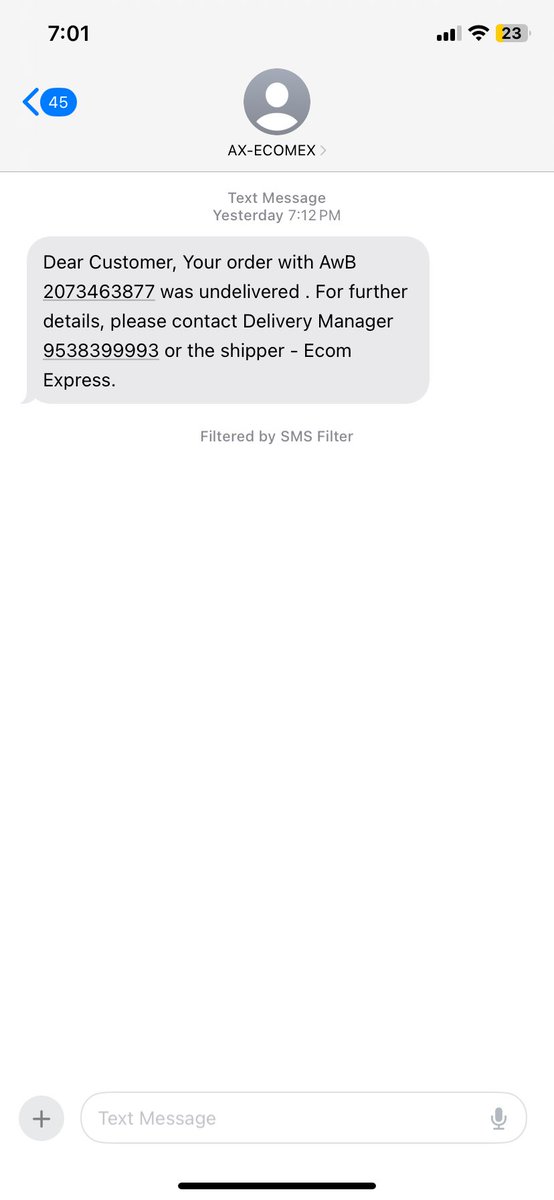 shivVvam's tweet photo. @EcomExpress_Ofc  delivery man has not called or even attempted any delivery. I am getting this message from last two days. Your delivery boy is fooling us. My product is undelivered and late. Fix this https://t.co/IKCSBC6wrV