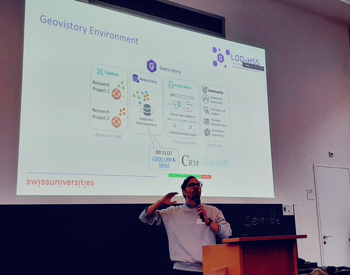 It was great to gather at the DARIAH-CH Study Day 23 organized by <a href="/DH_unibe/">DH Unibe</a> and <a href="/DaSCHSwiss/">Swiss National Data & Service Center Humanities</a>  and to present the <a href="/Geovistory/">Geovistory</a>  infrastructure😊

#LOD #DigitalHumanities #FairData