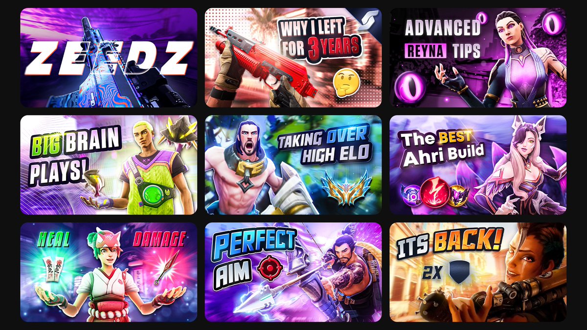 Gaming YouTube thumbnails collection ✍️

If you're seeking a thumbnail artist to enhance your channel with custom attention-grabbing thumbnails that drive clicks, I'm available for work! Feel free to DM me for inquiries. 📩

→ Portfolio: Behance.net/Viper