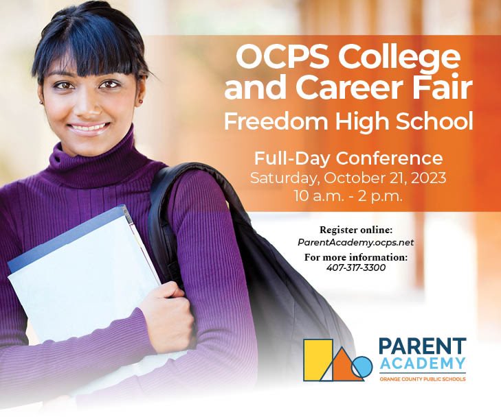 We are at the <a href="/ParentAcademyOC/">OCPS Parent Academy</a> College &amp; Career Fair! Stop by to see how <a href="/EvansHS_OCPS/">Evans High School</a> helps students prepare for after high school! @hsdocps