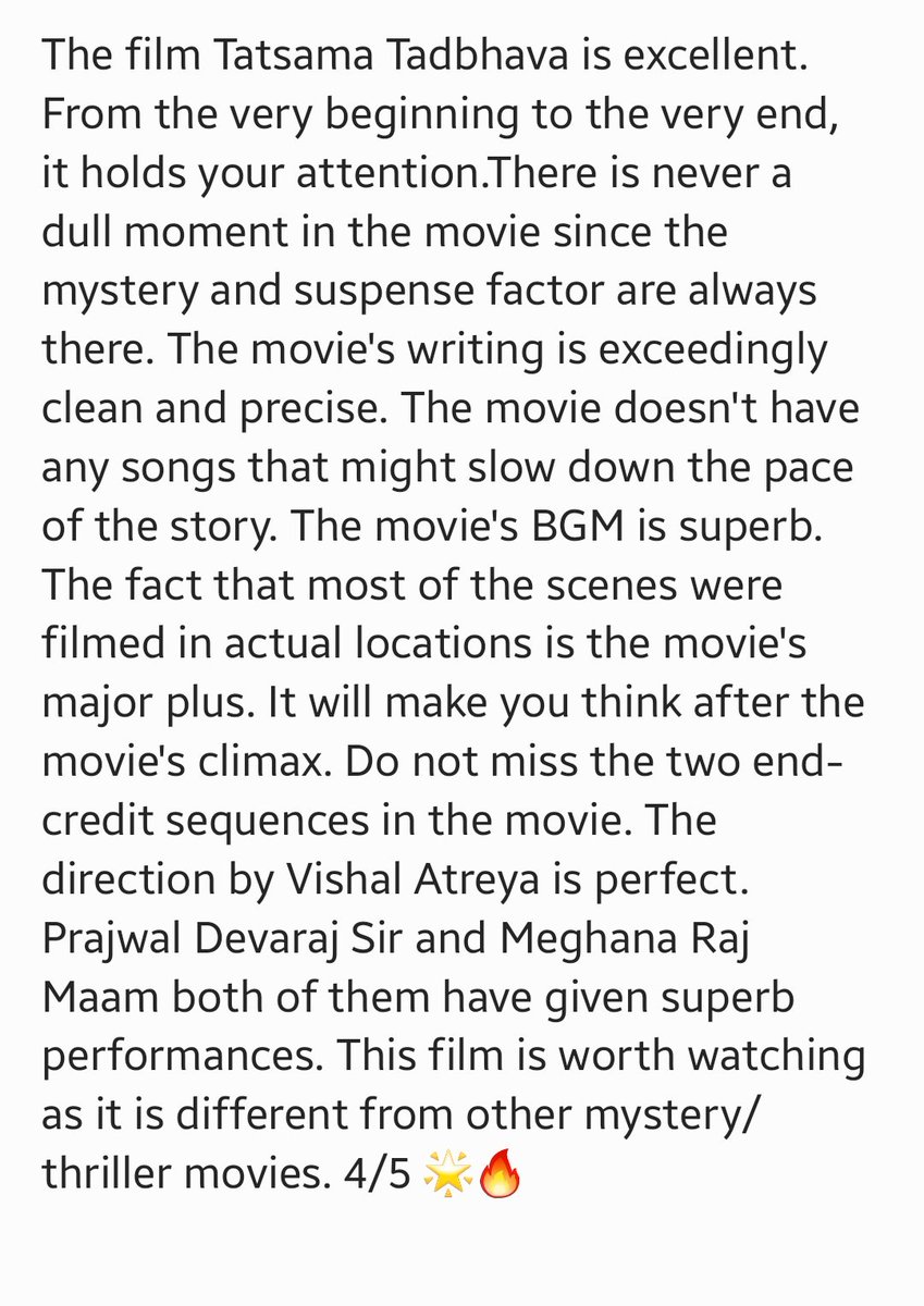 Pranav Chandra ✰ C🕶️lie (@pranav22061999) on Twitter photo #TatsamaTadbhava movie review
This climax gets confusing in the end I have lot of questions in my mind.
<a href="/TatsamaTadbhava/">Tatsama Tadbhava</a> <a href="/meghanasraj/">MEGHANA RAJ SARJA</a> <a href="/pannagabharana/">Pannaga Bharana</a> <a href="/KRG_Connects/">KRG Connects</a> <a href="/KRG_Studios/">KRG Studios</a> <a href="/KarthiK14236576/">Karthi Keyan</a> <a href="/yogigraj/">Yogi G Raj</a> <a href="/ChethanNanjund1/">Chethan Nanjundaiah</a> <a href="/vasukivaibhav/">VasukiVaibhav</a> <a href="/PrimeVideoIN/">prime video IN</a> #TatsamaTadbhava movie review
This climax gets confusing in the end I have lot of questions in my mind.
<a href="/TatsamaTadbhava/">Tatsama Tadbhava</a> <a href="/meghanasraj/">MEGHANA RAJ SARJA</a> <a href="/pannagabharana/">Pannaga Bharana</a> <a href="/KRG_Connects/">KRG Connects</a> <a href="/KRG_Studios/">KRG Studios</a> <a href="/KarthiK14236576/">Karthi Keyan</a> <a href="/yogigraj/">Yogi G Raj</a> <a href="/ChethanNanjund1/">Chethan Nanjundaiah</a> <a href="/vasukivaibhav/">VasukiVaibhav</a> <a href="/PrimeVideoIN/">prime video IN</a>