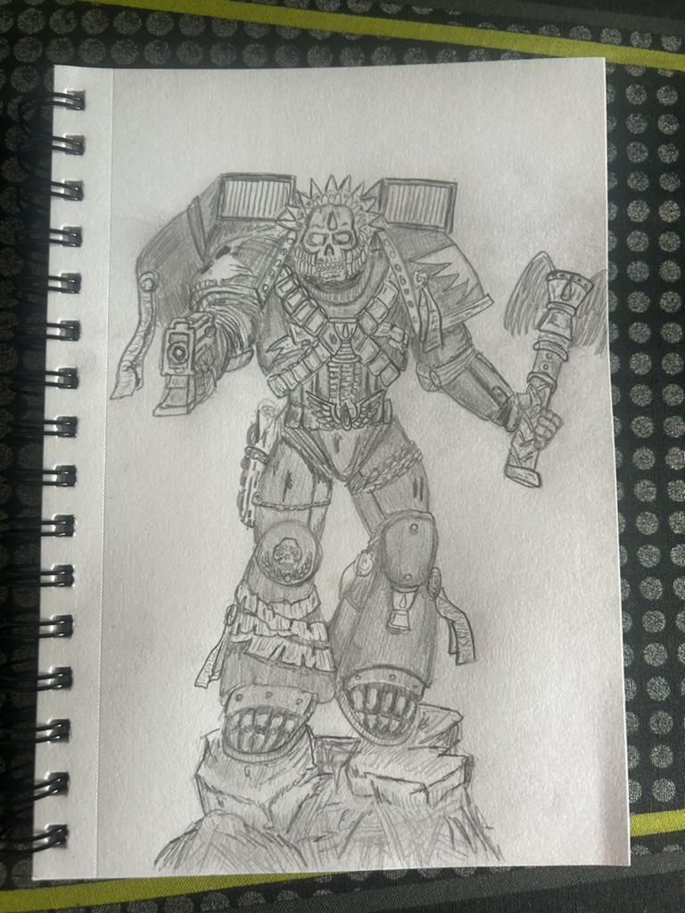 davidtwilby's tweet photo. Quick #lemartes #Pencildrawing 

#warhamner #warhammer40k #warhammer40000 #WarhammerArt #WarhammerCommunity #warhammer40kart #bloodangels #artistsontwitter #artistsoftwitter https://t.co/wf88ckgdTM