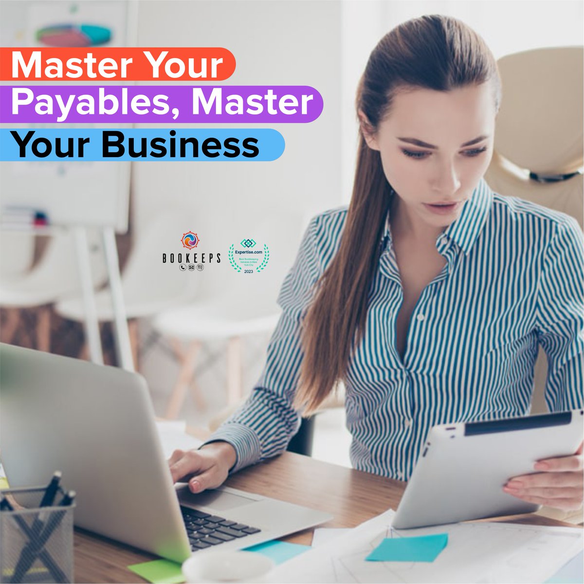 Bookeeps2's tweet image. We partner with you to allow you to be &quot;hands off&quot; with your Accounts Payable. 😌 We specialize in helping businesses and organizations with their Accounts Payable.

🌐 bookeeps.com
📩 info@bookeeps.com

#AccountsPayableSolutions
#BusinessEfficiency