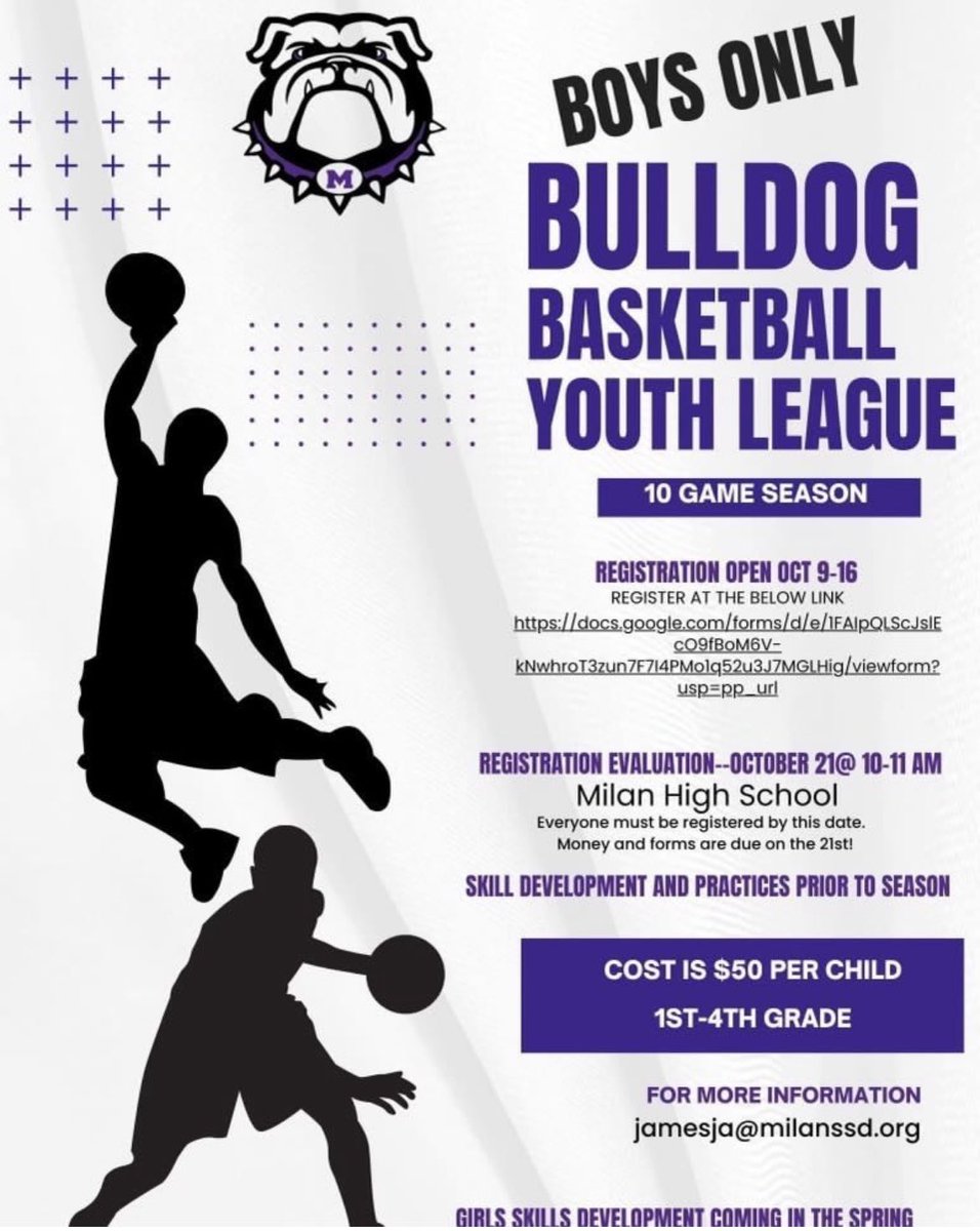 coachblake_'s tweet photo. Milan Youth Basketball League registration/evaluation is at Milan Middle School today from 10am to 11am. https://t.co/eGH4SRY8uC