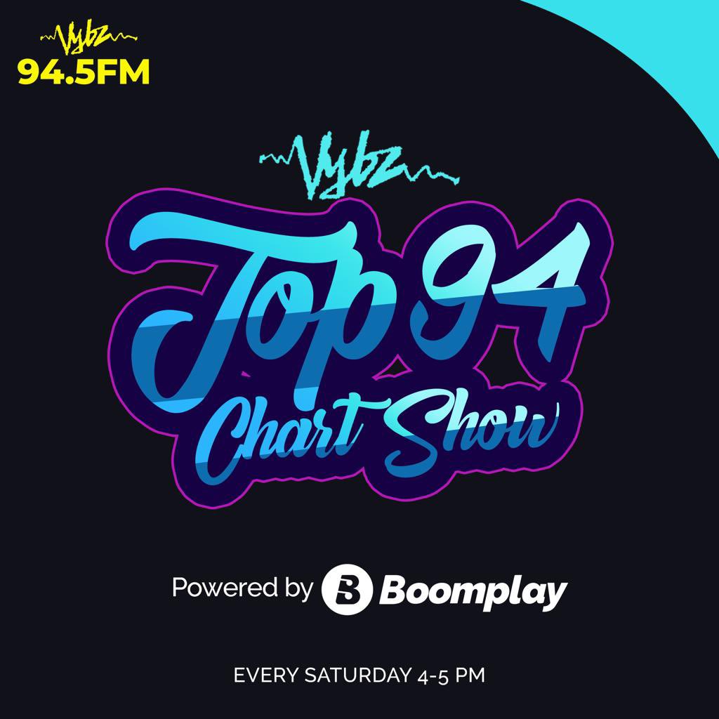 The hottest hits take the spotlight on the Top 94 Chart, airing every Saturday from 4-5 pm on @vybz945fmlagos, powered by Boomplay 🚀

Groove to the best songs from your favorite artists!

Tune in ➡️ vybzFM.com

#BoomplayXVybzFm #HomeOfMusic #Boomplay