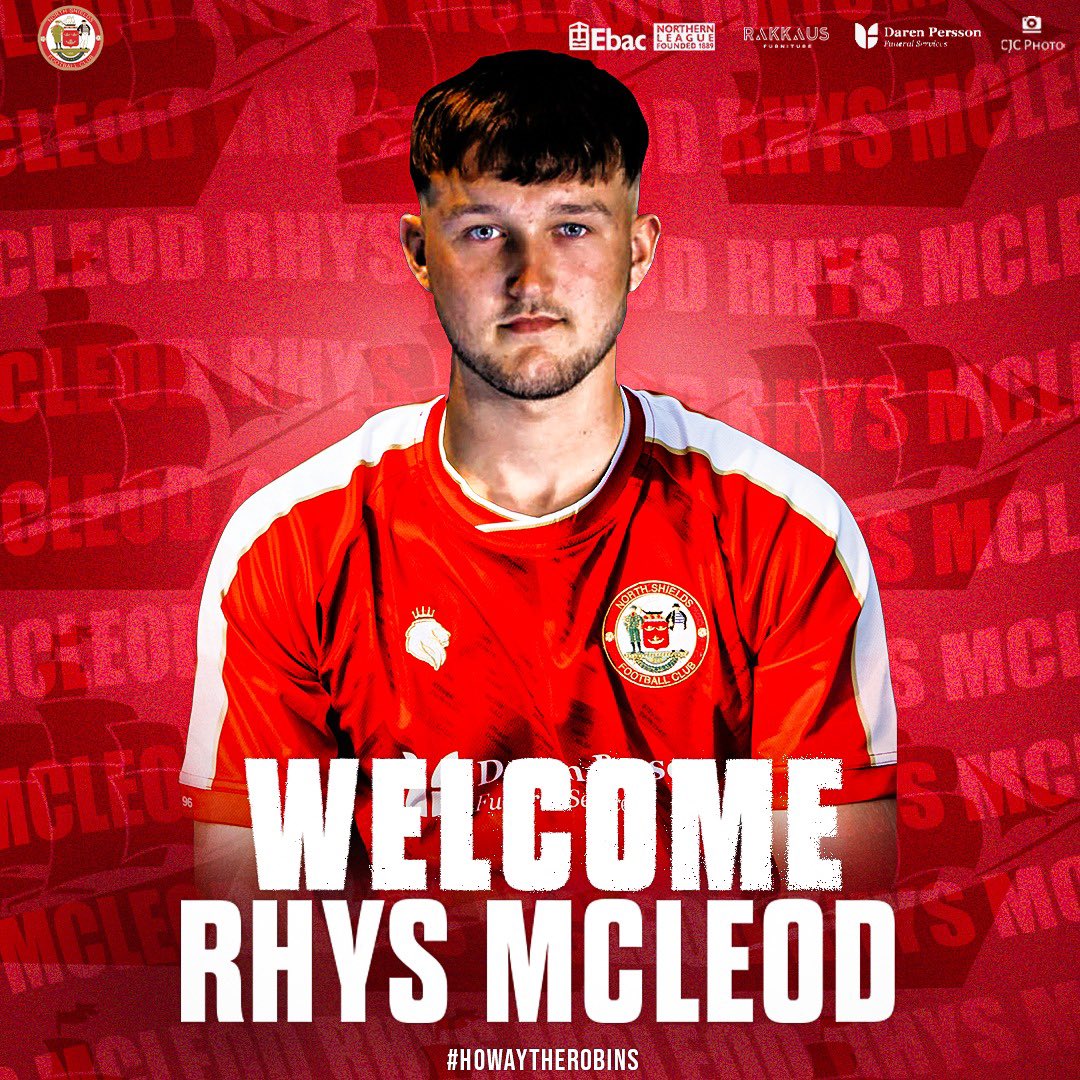 NorthShieldsFC's tweet photo. ✍🏻 North Shields FC are delighted to announce the signing of Rhys McLeod from Ryton &amp; Crawcrook 

https://t.co/9LC8mj8Rvk

#HowayTheRobins https://t.co/idi1nDbF6w