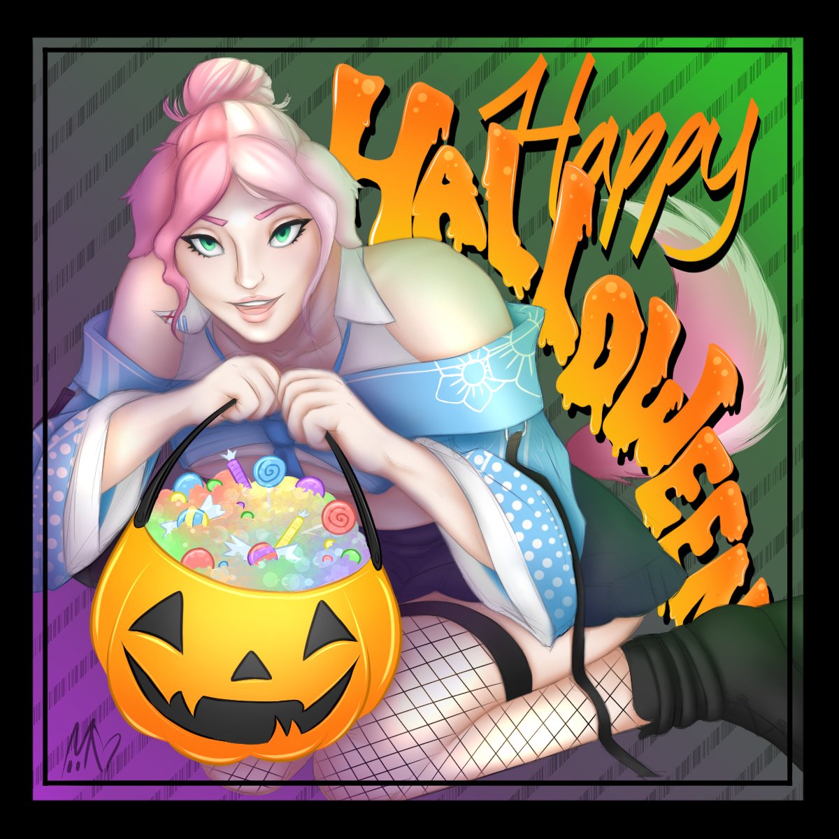 Halloween is around the corner and so is some candy! Here is AQtiee with a lil pumpkin bucket of candy!

#QtieeArt #digitalart #sketch #sketchart #Halloween #Halloween2023 #trickortreat #artwork