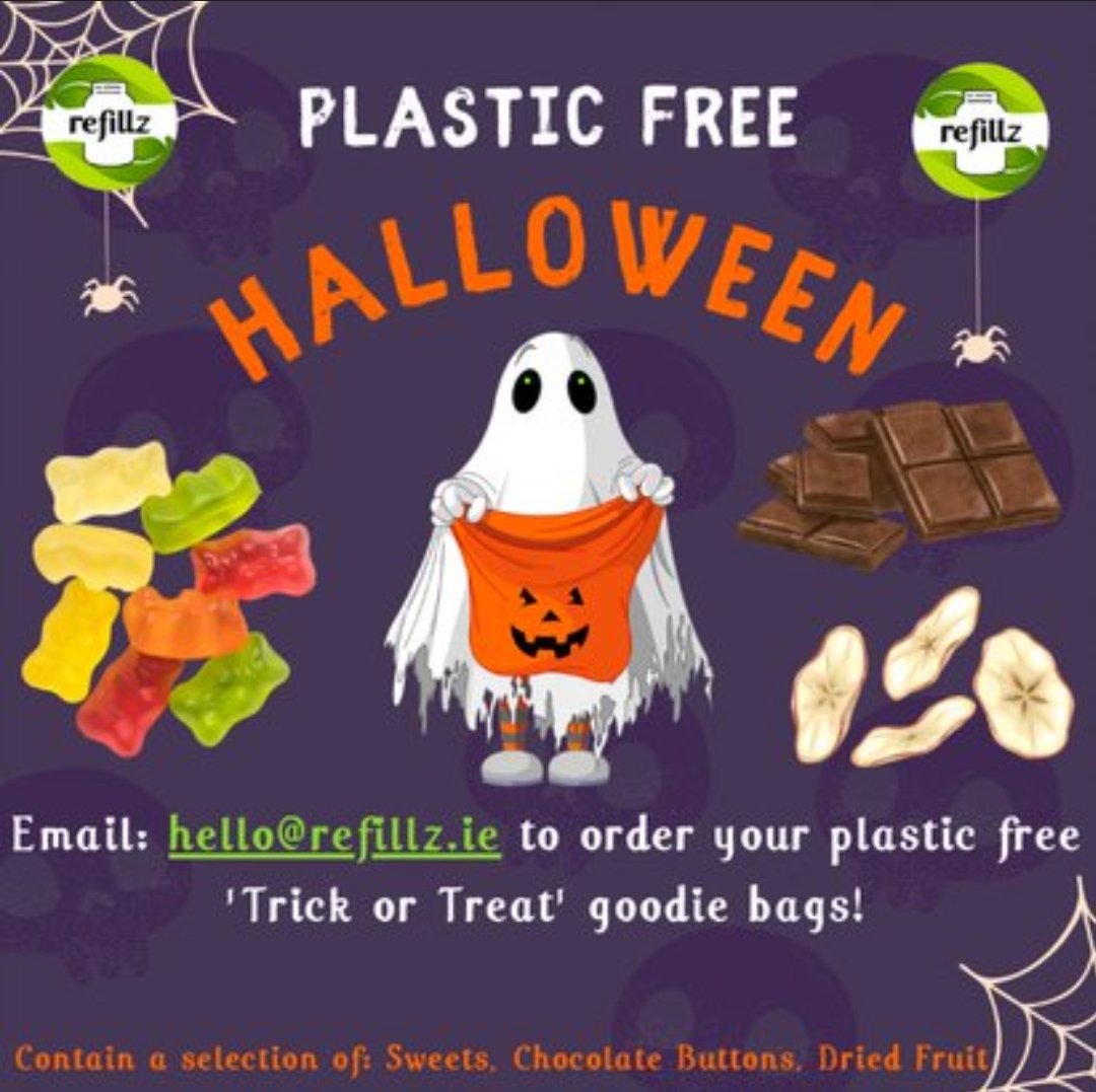 ElaineMcgoff's tweet photo. Trick or treating generates mountains of plastic in our house every year. 

We're lucky enough to have a zero waste @refillz_irl  store nearby. These shops are a great option if you live close enough, and they need your support.

#ShopLocal https://t.co/veOMomJvX0