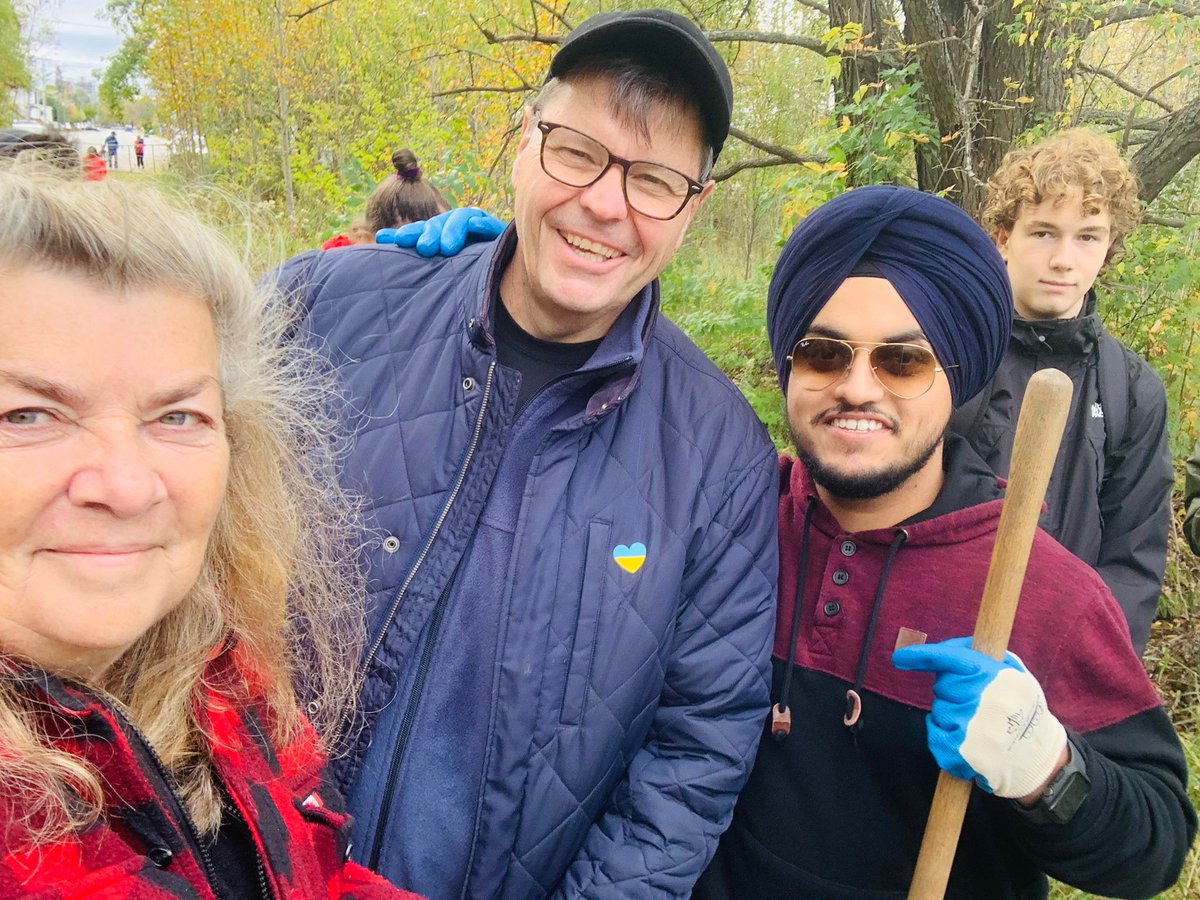 Last Saturday, we planted trees to support the TD Tree campaign.  What a positive day for our community.  GP, Jane and I planted something like 15 trees. Thank you TD Bank and the Junction Creek Stewardship Committee for your commitment to keeping Sudbury Green.