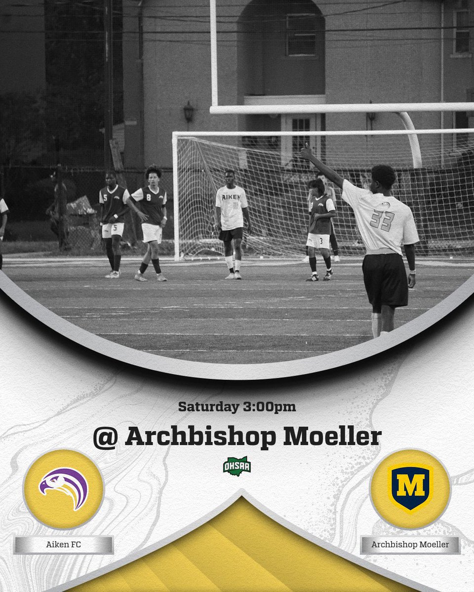 Big day of <a href="/OHSAASports/">OHSAA Sports</a> action for your Falcons! #AikenXC travels to VOA park for the District XC Meet. Boys run at 11:30am and girls run at 12:30pm.

The boys of #FCAiken travel to Moeller for a second round matchup with the 1 seeded Crusaders. Match begins at 3pm.

#SWOOP