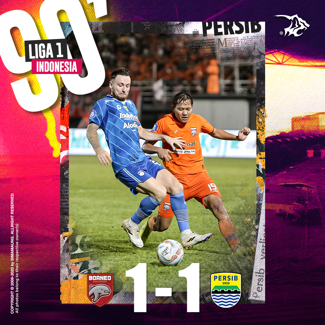 simamaung's tweet photo. Alhamdulillah, Persib berhasil mencuri poin di kandang Borneo FC. #MaungDay #BFCvPRSB https://t.co/Xvrq1ChsfJ