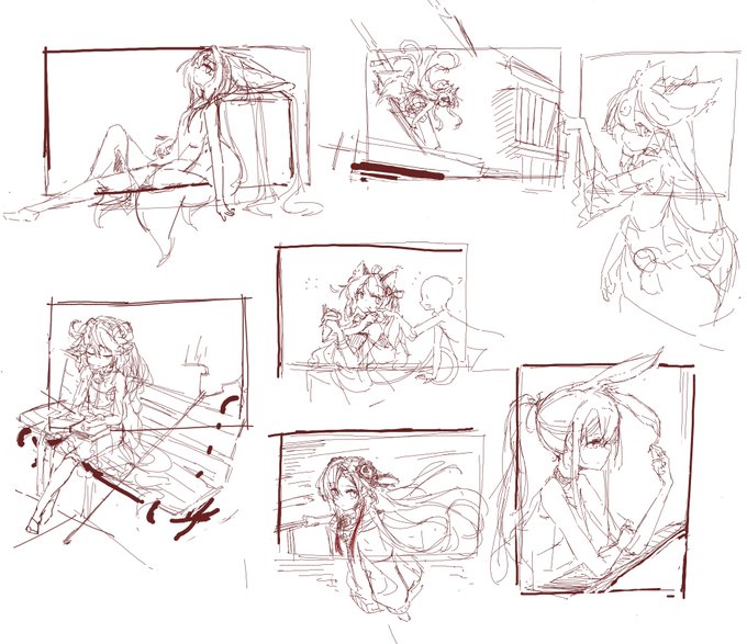 ラフを大量生産するなどした 