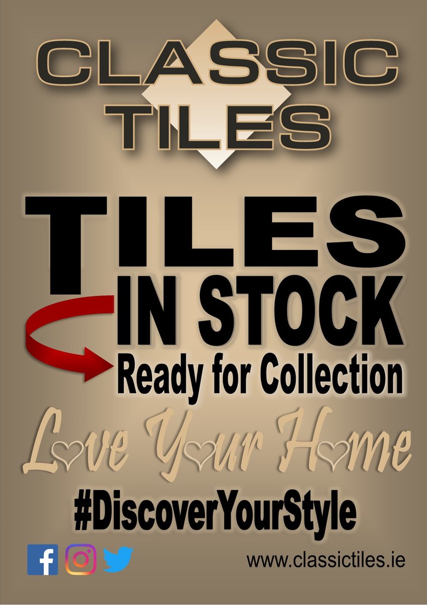 1ClassicTiles's tweet photo. BE INSPIRED AT CLASSIC TILES
#loveyourhome #discoveryourstyle #indooroutdoorliving #tilewithstyle
📷Full list of Tiles and Prices = https://t.co/tEfUjyBIcP📷 https://t.co/jJ6hdBLGSr