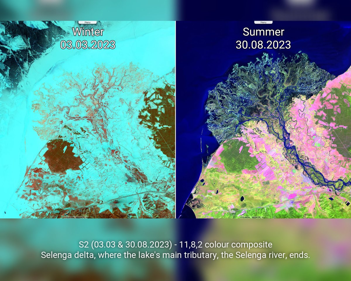 Lac Baïkal, plus grande source d'eau douce liquide au monde, Russie Lake Baikal, largest source of liquid freshwater in the World, Russia 👉Discover the story : sentinelvision.eu/gallery/html/3… #discovery #sentinel #sentinelvision #visioterra #LacBaïkal #source #eaudouce #Russie