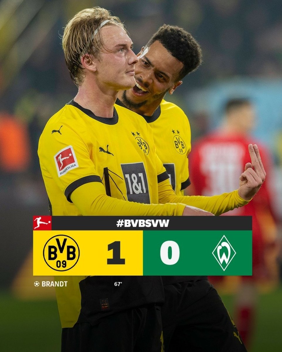 Newfoot_fr's tweet photo. Résultat 8e journée de Bundesliga 

Dortmund 1-0 Werder Breme

⚽️ 67' Julian Brandt 🇩🇪 https://t.co/AbKj2dzb3j