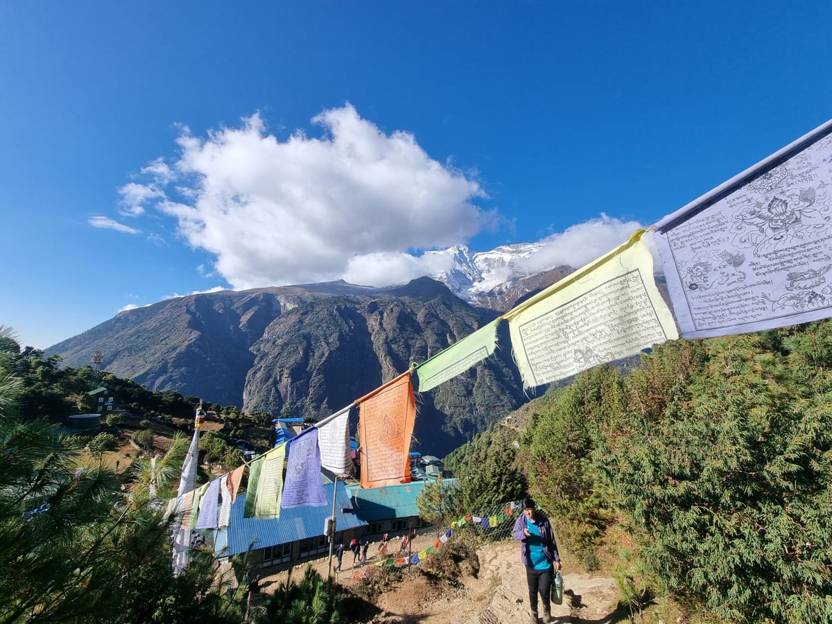 The team have reached Namche and spent the day acclimatising by visiting the Everest View Hotel. They are doing really well! We have calculated that we have raised approximately £11,000 for both charities so far (@ThinBlueLineUK and @TASCharity). Incredible!