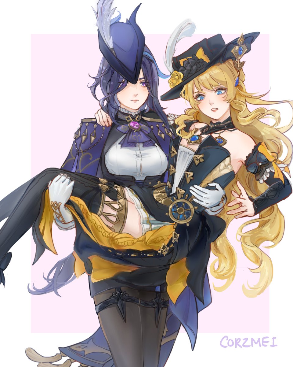 getoadd's tweet image. Navia and Clorinde  #GenshinImpact #Fontaine #Navia