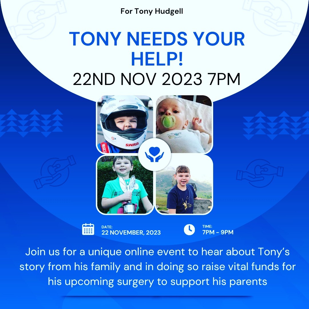 Tony needs your help 🙏

In the new year Tony is having a long and complex life changing operation 💙

There are 2 ways you can help:-

eventbrite.com/e/tony-hudgell…

If you would prefer to just donate then you can here
  justgiving.com/crowdfunding/t…

Please help by sharing 🙏 thank you