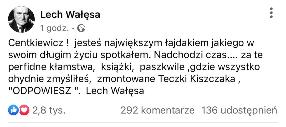 Cenckiewicz's tweet photo. Wybory rozstrzygnęły, że Lech Wałęsa nie był agentem SB o ps. Bolek https://t.co/ukpCQ6b9Wg