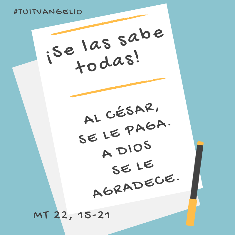 scarRomano's tweet photo. #22DeOctubre
#Mt22,15-21
#Tuitvangelio
#EvangeliodelDía https://t.co/KngVJ9rd0a