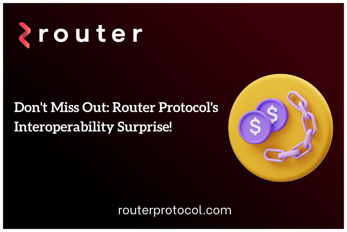 heyabhishek_'s tweet image. Exciting news from Router Protocol 🤩
A breakthrough in interoperability is on the horizon!
Stay tuned for more.
#RouterProtocol #Interoprability