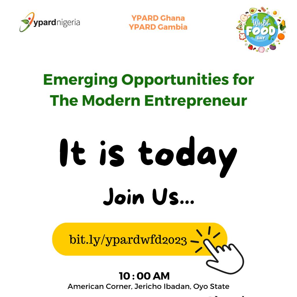 ypardnigeria's tweet photo. Hello #YPARD Community
The program is happening now...
Join us at American Corner, Jericho Ibadan
Water is Life, Water is Food: leave no one behind. Emerging Opportunities for Modern Entrepreneur. A youth conversation around effective use of water for sustainable food systems. https://t.co/CbKcQwMGdb