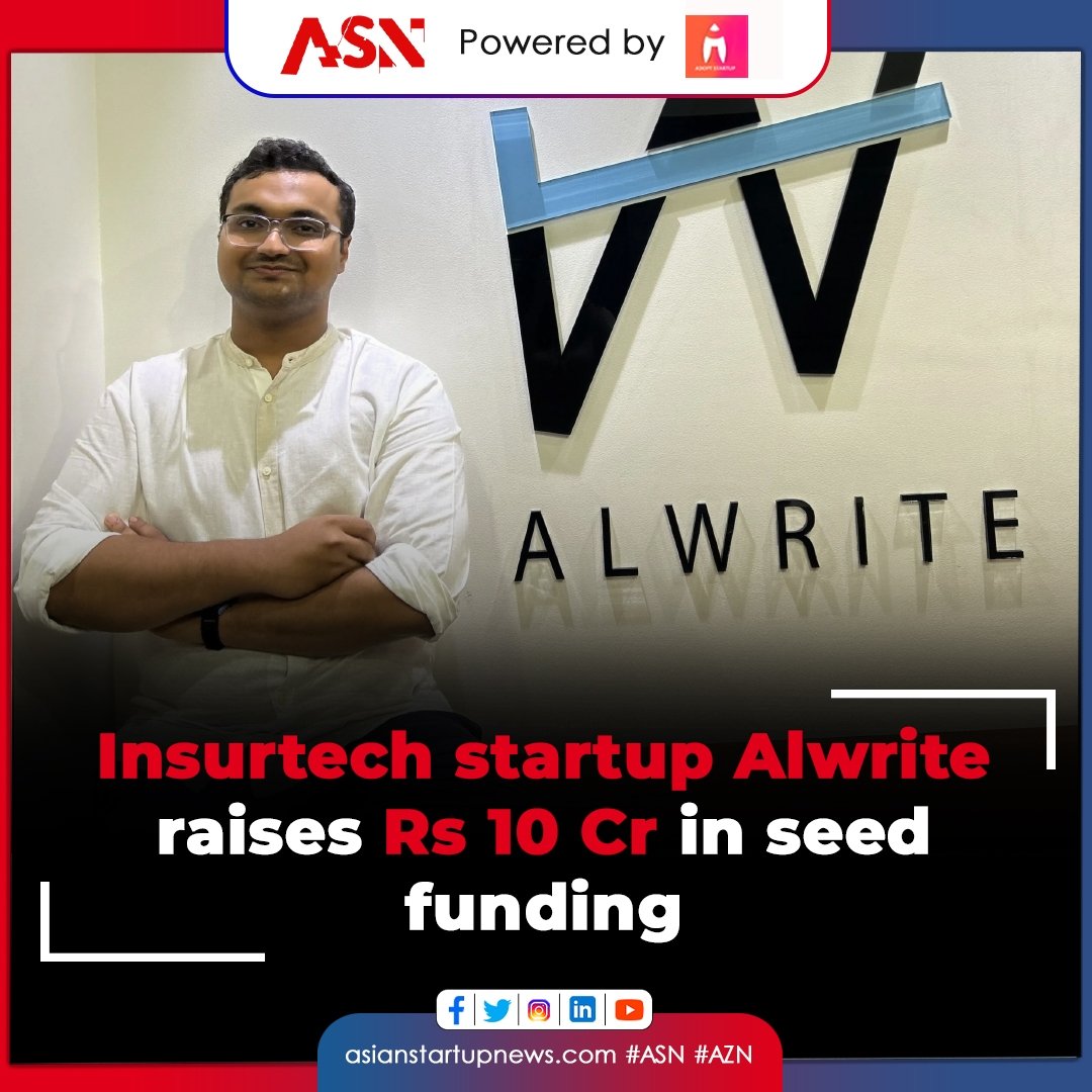 asianstartupnew's tweet photo. #Alwrite, an innovative #insurtech startup focused on commercial insurance, has successfully raised Rs 10 crore in its recent seed funding round.
This news article is Powered by @adoptstartup
#asianstartups #entrepreneurship #innovation #technews #funding #successstories https://t.co/wMEgGkVEHr