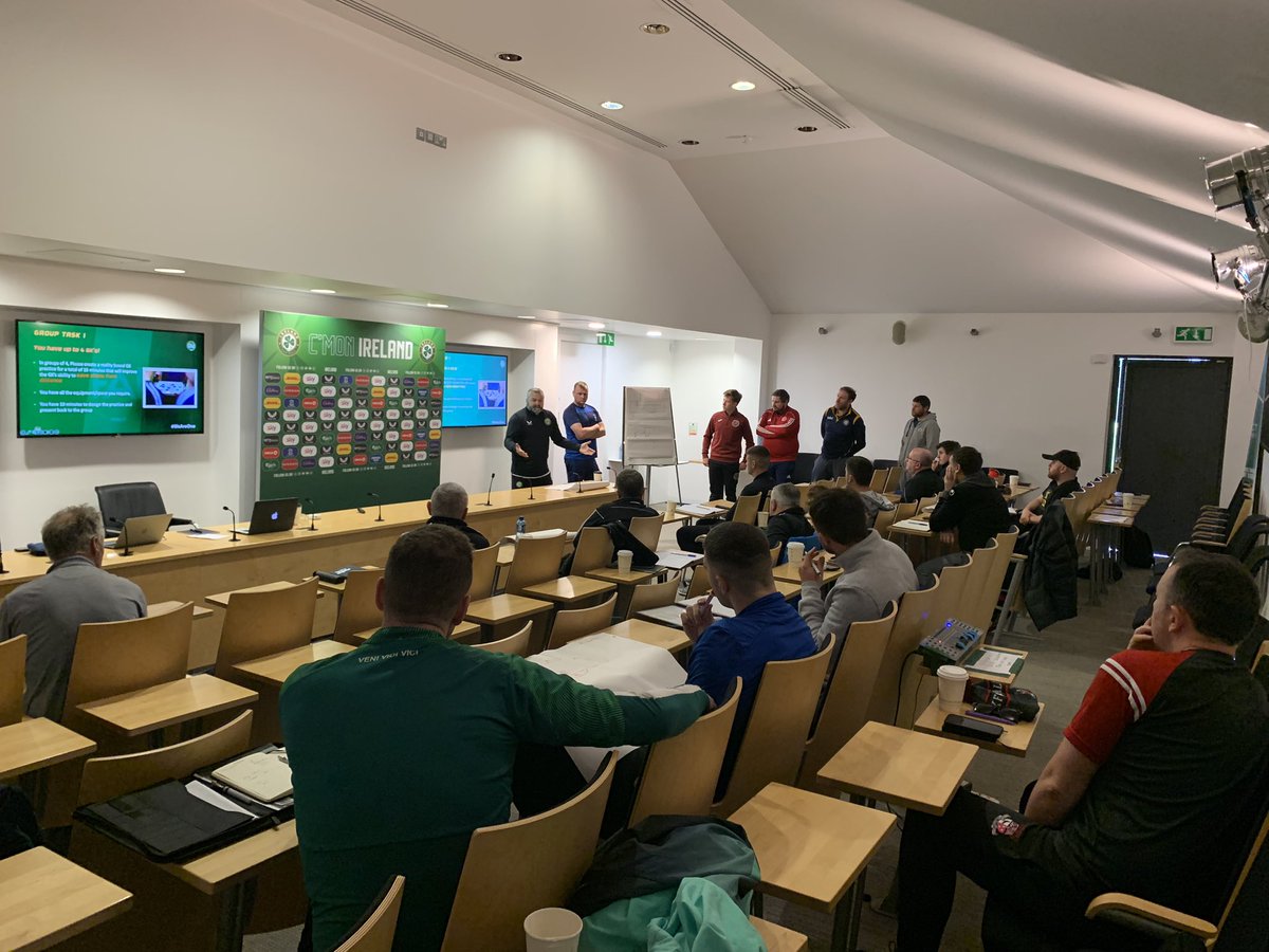 Our @FAICoachEd National GK D Licence up and running at @IrelandFootball HQ #gk #union #coached 🇮🇪🙌🇮🇪⚽️ @RobbieDeCourcy