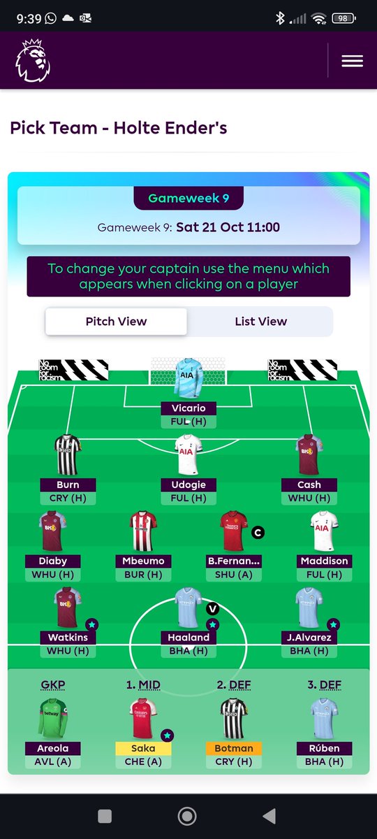 FPLGuy420's tweet photo. @FFScout This is where I'm at- pray for me 🙏🏻
#FPL #GW9 #FPLCom https://t.co/7L4VAqEOwp
