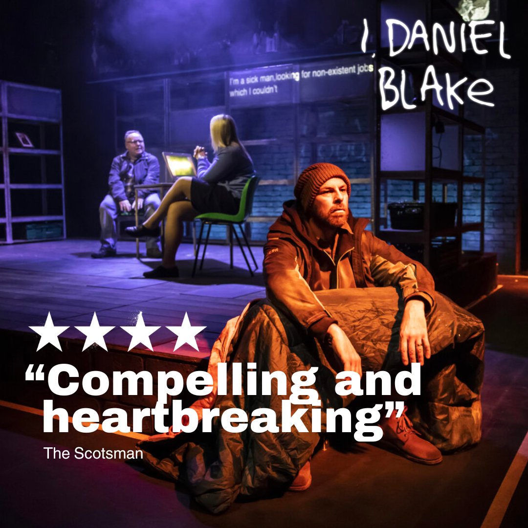 📣 Don't miss the last two performances of I, Daniel Blake, showing today at 2:30pm and 7:30pm.

Limited tickets are available: traverse.co.uk/whats-on/event…