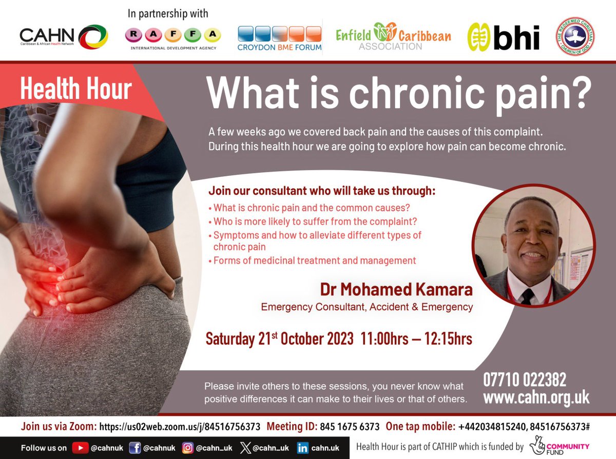 charleskod's tweet photo. Packed Saturday all about #Black #health and #well-being as we celebrate 🎉 #BlackHistoryMonth
Now Black Women & Breast Cancer at @RoySocMed with @GeorgetteOni @fayeruddock
Great to see @eveosh
Join @cahn_uk #CATHIP #HealthHour @11am on Chronic Pain - YouTube:https://t.co/MBQ61idnnH
#BlackHealthMatters