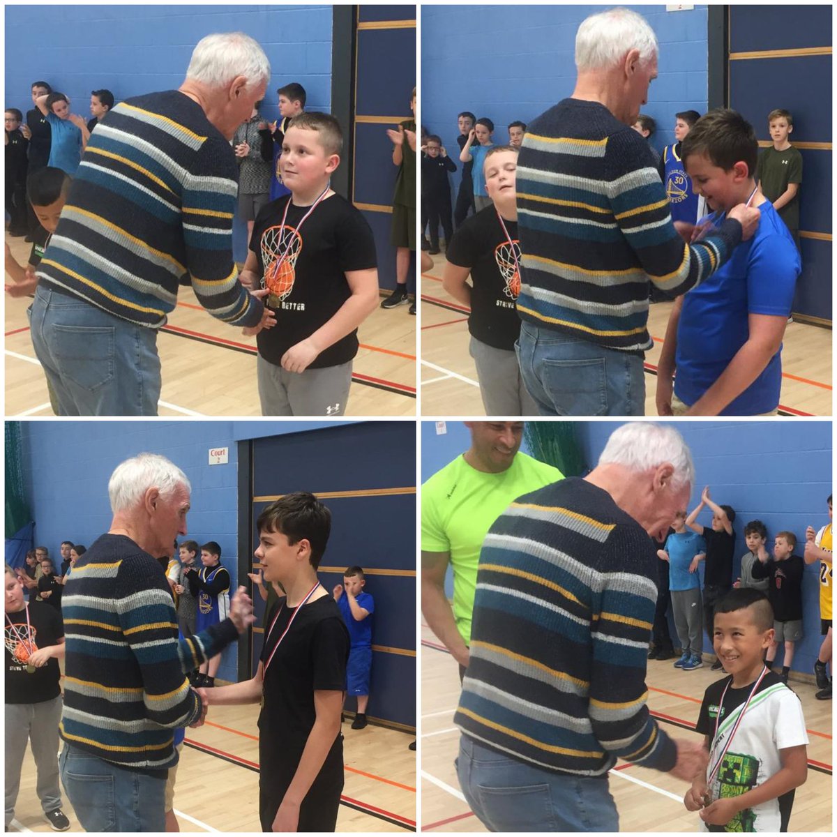 MindMovesUK's tweet photo. Mind Moves making a positive difference to community wellbeing with Healthy Hoops basketball sessions. Young players receiving their well earned medals from the legendary 'Reg Allen'. Funded by  @Sport_England and  supported by  @MindMovesUK and @VolairLeisure https://t.co/eGBdVjsSC7