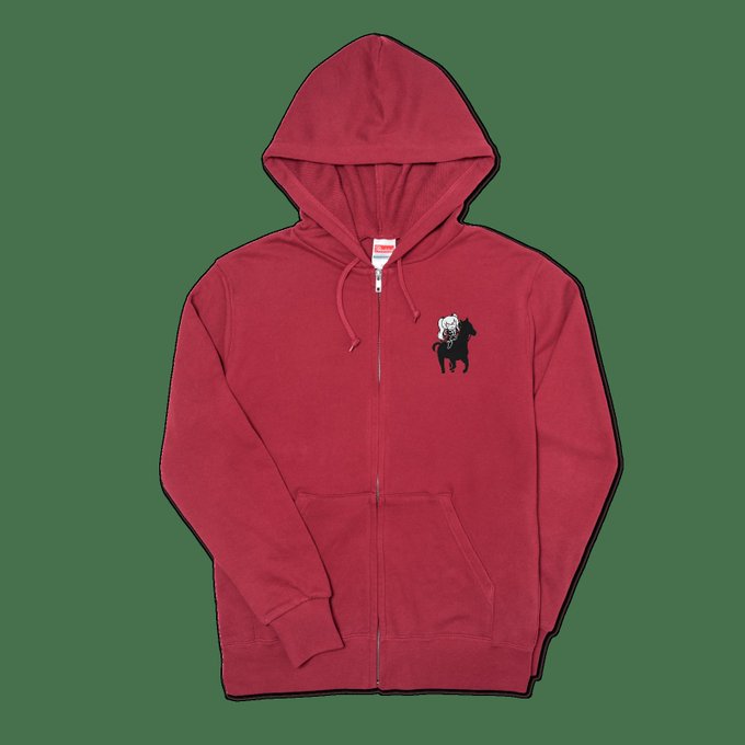 日中の冷え込みも肌に伝わり、いよいよ秋らしくなる今日この頃。部屋着として、そして外出時にも羽織れる上着として『ポニーに乗るグリムアロエ ジップパーカー』はいかがでしょうか。
普段使いしやすい白と黒、グリアロっぽい赤の3色お選びいただけます。
https://t.co/6lg8ASyFaE 