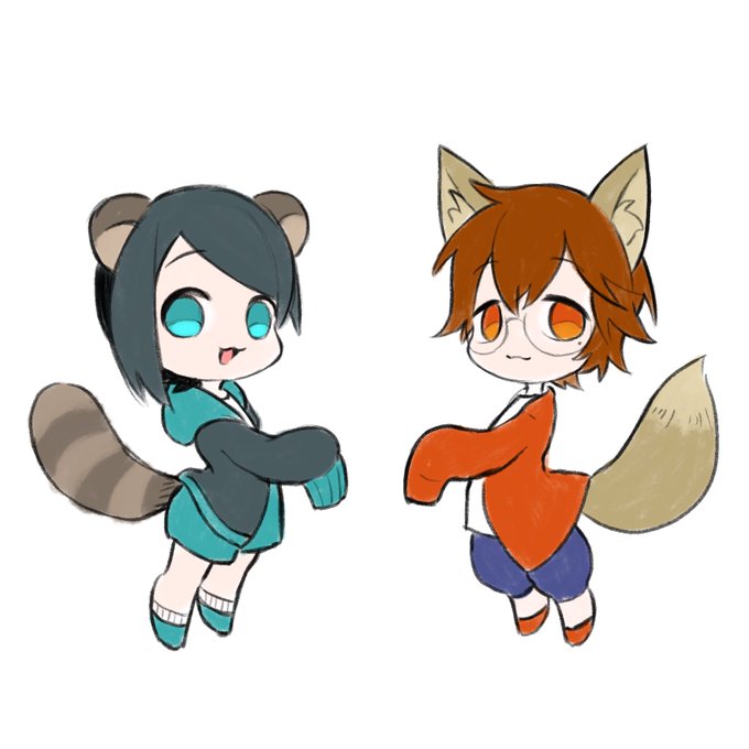 「blue eyes raccoon tail」 illustration images(Latest)