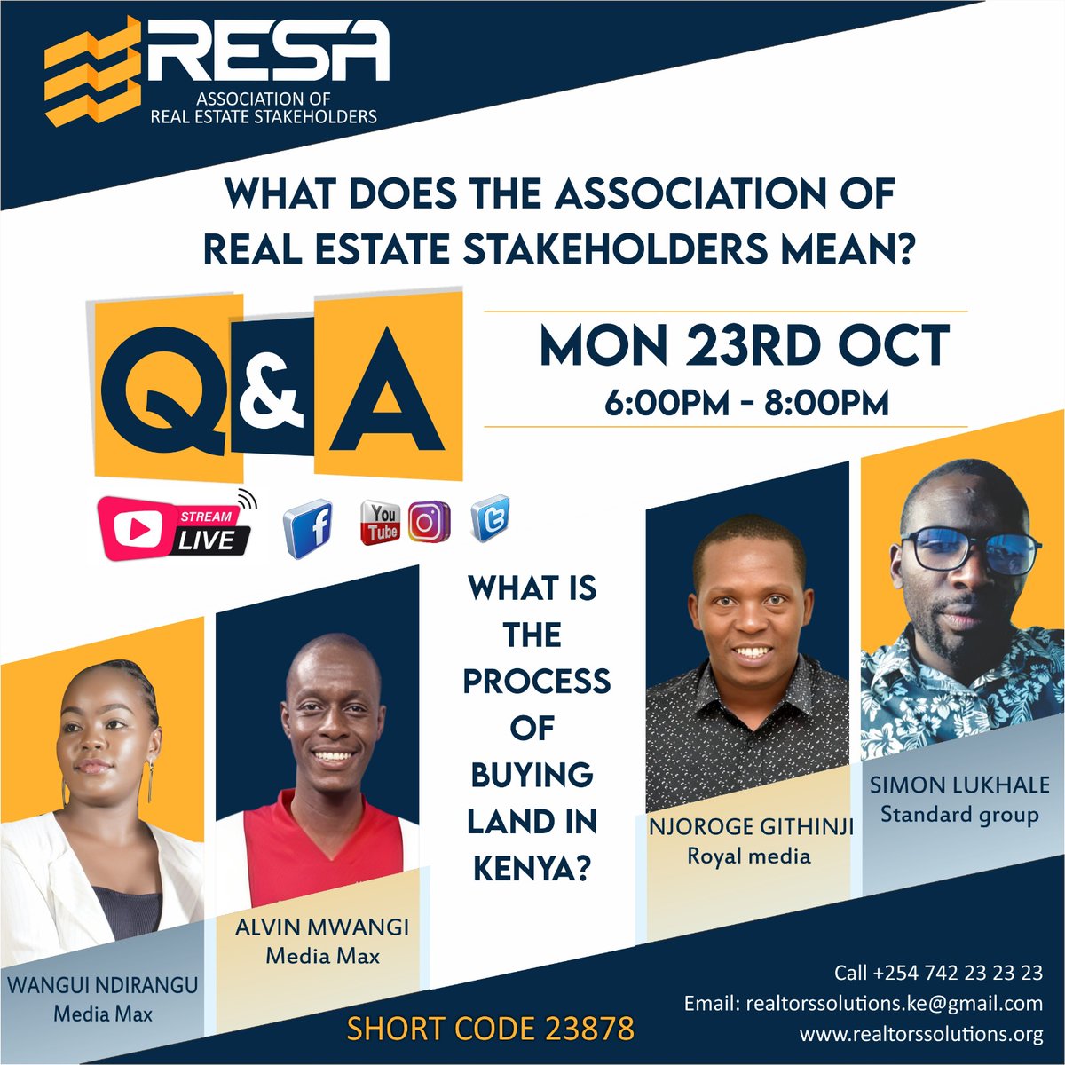 RealEstatesKE01's tweet image. What questions about the association do you have?
Join us live on all our platforms as we debunk all about the Association Of Real Estate Stakeholders. Shall we have a date this Monday? Time is 6.00PM to 8.00PM

 #debunkingmyths #DebunkingMisconceptions #Landbuyingprocess