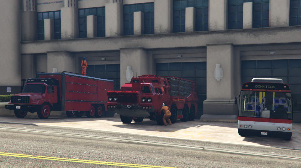 LS_FD911's tweet image. 今日は久々にロックフォードヒルズ署へ〜

ちょうど点検やってて色々撮れました！

#LSFD