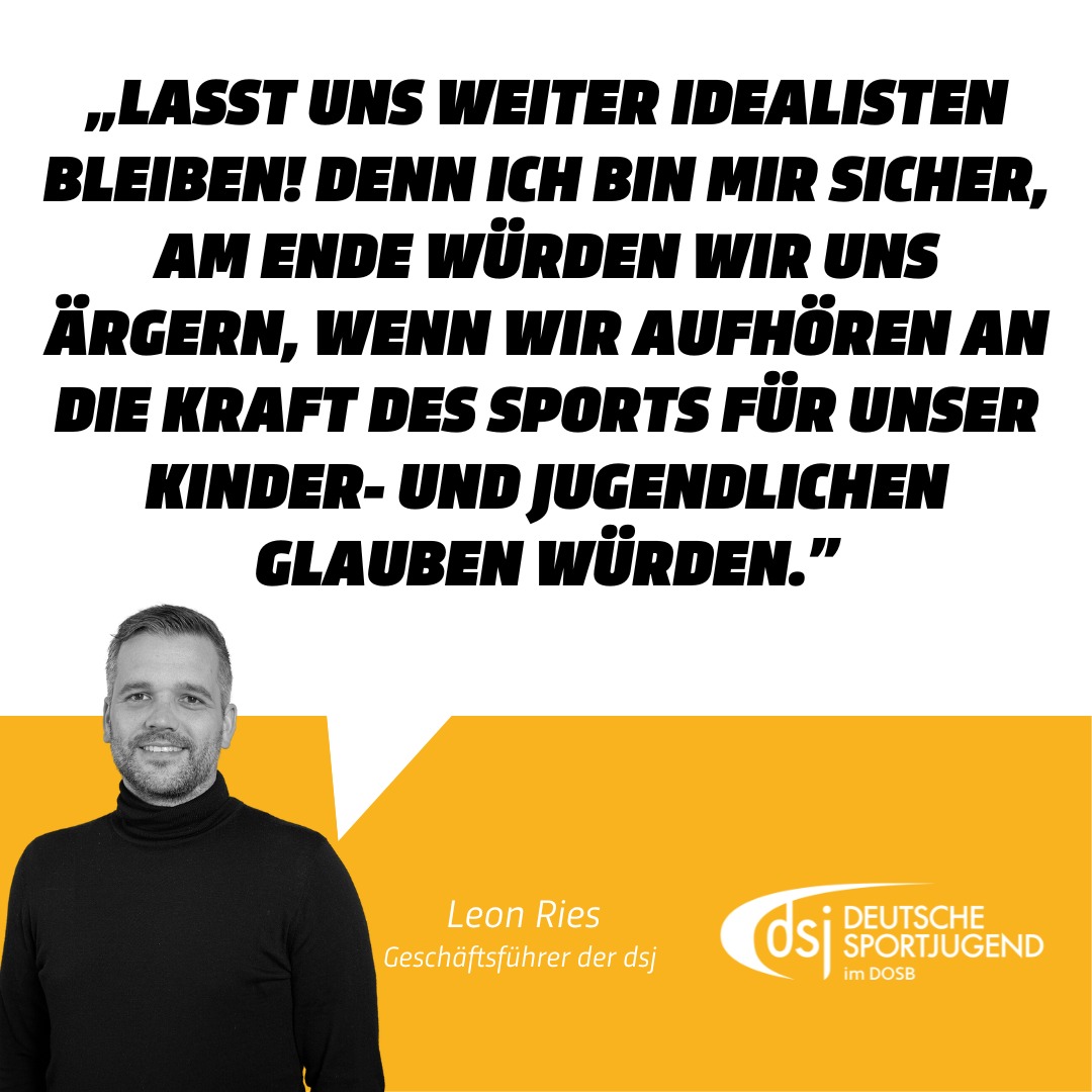 Geschäftsführer <a href="/Leon_ries/">Leon Ries</a> blickt in seinem Bericht auf das Jahr zurück aber auch nach vorne: "Das kommende Jahr wird meiner Meinung nach ein gutes für den Kinder- und Jugendsport!" #dsjHA2023