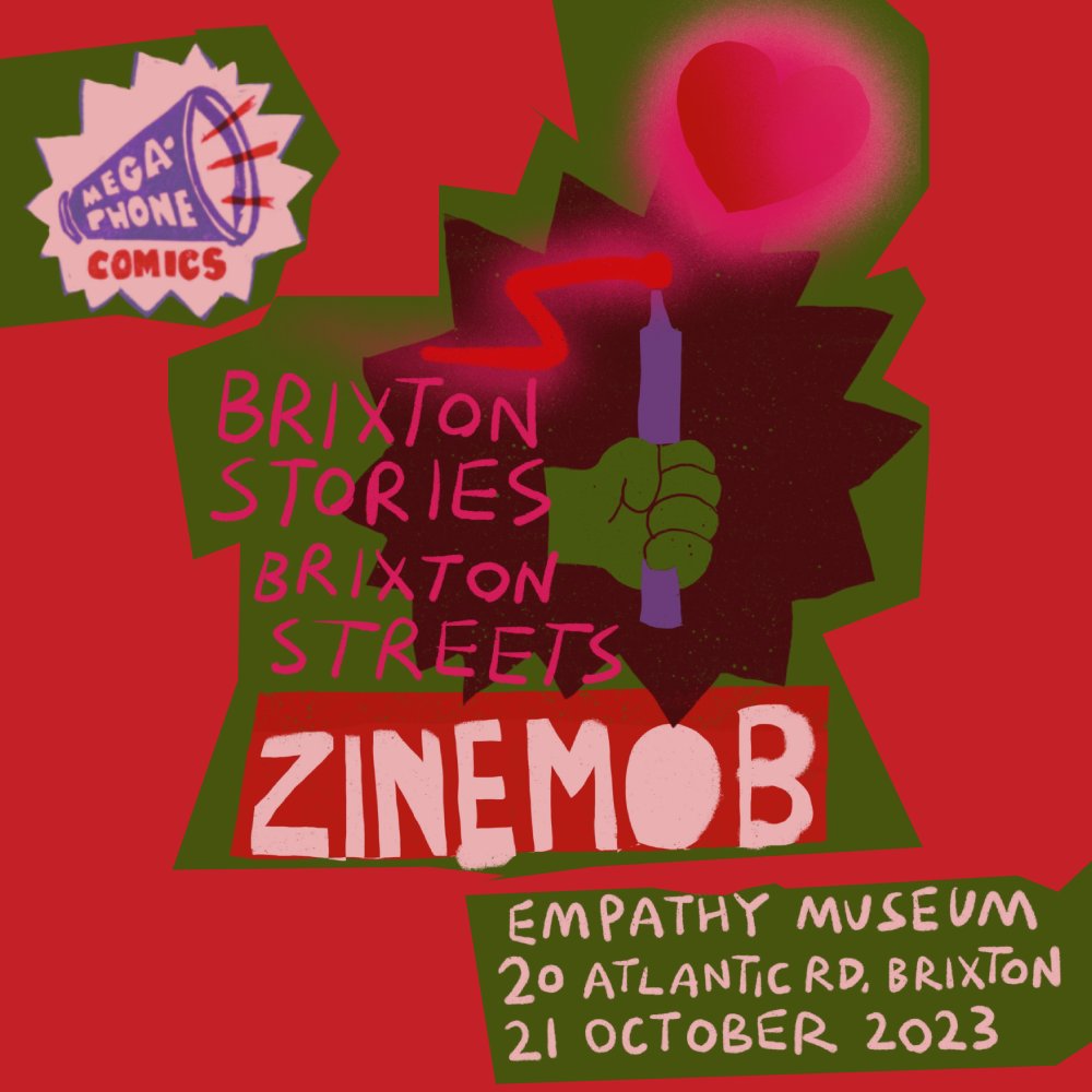 Empathy Museum (@empathymuseum) on Twitter photo 12-4 today at our London pop-up📍
Drop in to our zine-making workshop with <a href="/megaphonecomics/">Megaphonecomics</a> and make your own mini-book about life in your local area (non-Brixton residents also very welcome!)
Materials provided, but feel free to bring your own too! 12-4 today at our London pop-up📍
Drop in to our zine-making workshop with <a href="/megaphonecomics/">Megaphonecomics</a> and make your own mini-book about life in your local area (non-Brixton residents also very welcome!)
Materials provided, but feel free to bring your own too!