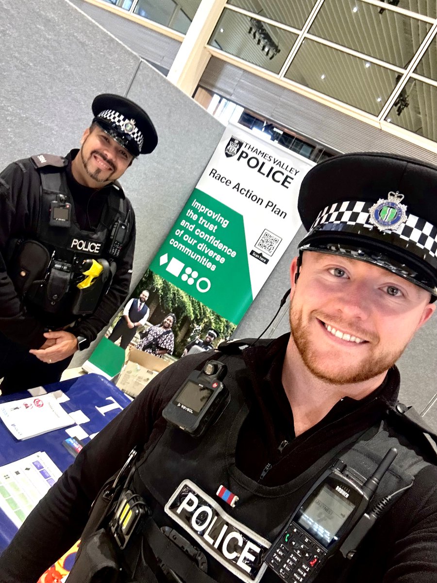 tvp_mk's tweet photo. PC DA SILVA MELO and PC COATES are currently at Middleton Hall CMK, outside John Lewis,  supporting the Black History Month Exhibition. Please come and say hello and speak with us about the Thames Valley Police Race Action Plan.
#P5814 #BlackHistoryMonth #RaceActionPlan https://t.co/eLAkT6PeDx